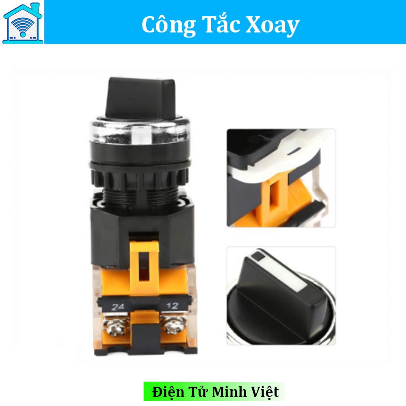 Công Tắc Xoay 2 Vị Trí hoặc 3 Vị Trí LA38-203 AC 440V 10A - Công Tắc Giá Rẻ