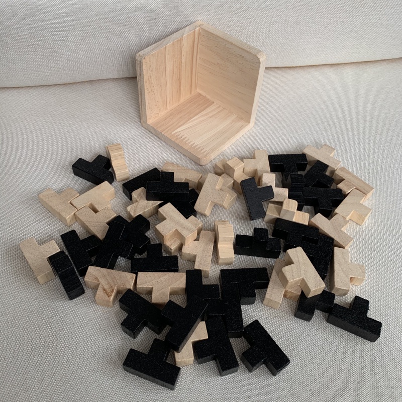 Đồ chơi trí tuệ Tetris Puzzle 5 Magic 54 Tấm Lắp Ráp Trẻ Em Bằng gỗ