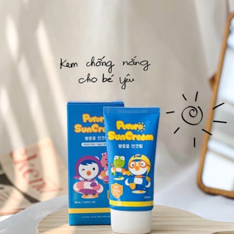 Kem chống nắng Pororo SunCream SPF 50+ PA+++ Hàn Quốc cho trẻ sơ sinh đến 14 tuổi