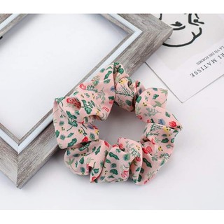 Dây buộc tóc, cột tóc scrunchies hoa nhí