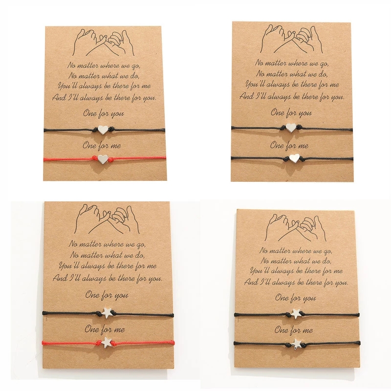 Set 2 Vòng Tay Bện Dây Đỏ May Mắn Cho Cặp Đôi