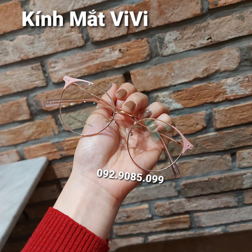 Gọng kính cận kim loại cao cấp dáng tròn - Kính thời trang 0 độ | BigBuy360 - bigbuy360.vn