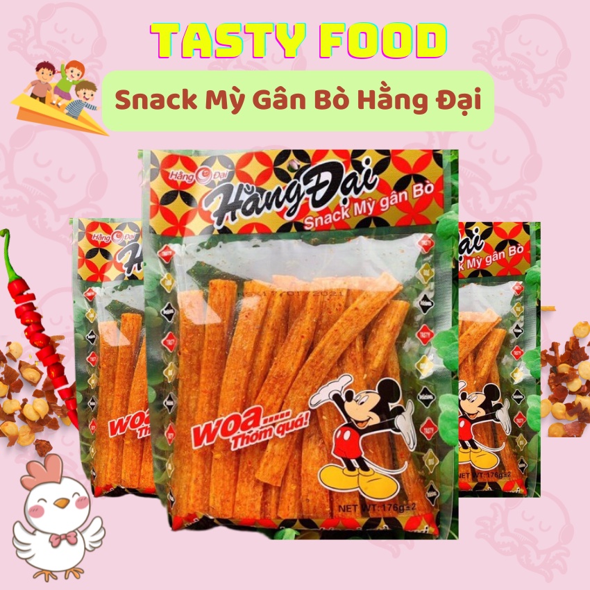 Snack Mỳ Gân Bò Hằng Đại Snack ngâm sốt mới tinh, dai ngon hấp dẫn