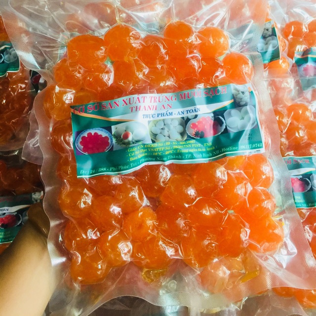 Trứng muối đóng túi hút chân không 50 quả /1 túi Thanh An