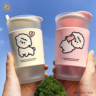 Cốc thủy tinh uống trà, Cafe hình cừu dễ thương 400ml - SP004142
