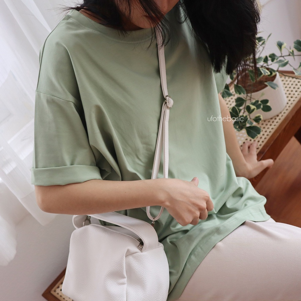 Áo phông nữ, áo thun nữ trơn freesize, chất premium cotton cao cấp co dãn - Premium Plain Tee - ufothebasic