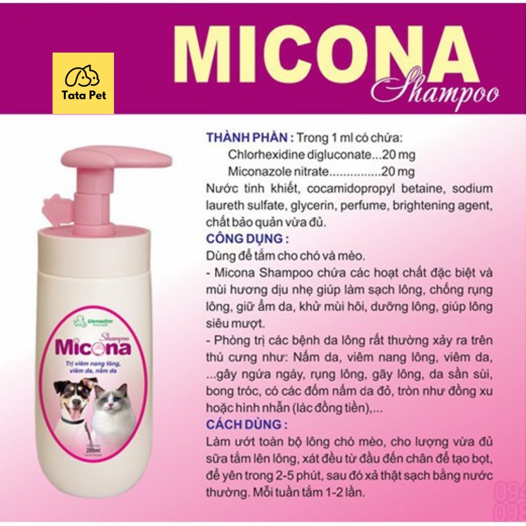 Sữa tắm chó mèo 200ml