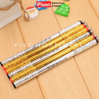 Bút bi nước mực gel hình Gậy như ý Pison, mực đen ngòi kim 0.38mm - BN003 - 1 cái
