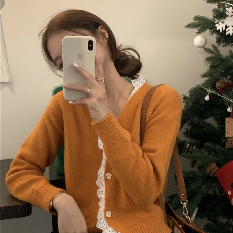 Áo Cardigan Len đan nữ Dài tay Form rộng Giữ ấm Thu Đông Ulzzang Hàn Quốc Áo Cardigan Len đan nữ tay dài Thời trang | BigBuy360 - bigbuy360.vn