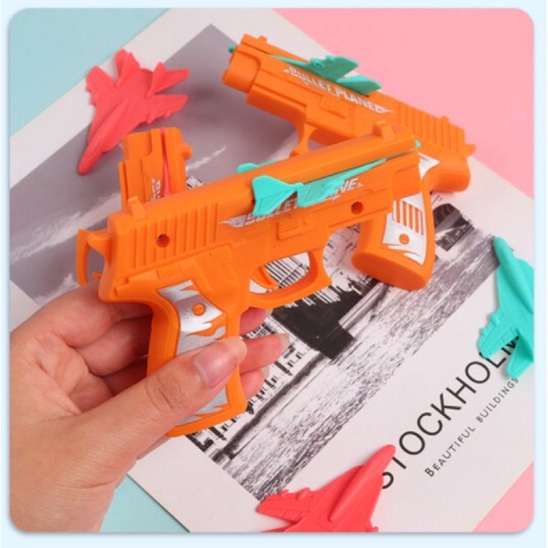 Súng đồ chơi bắn máy bay dành cho trẻ em , đồ chơi súng phóng máy bay lượn mô hình trẻ em