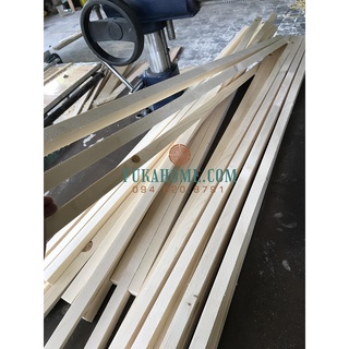 Thanh gỗ thông vuông mới 2x2, d30/40/50/60cm, bào láng 4 mặt - tg2x2-90