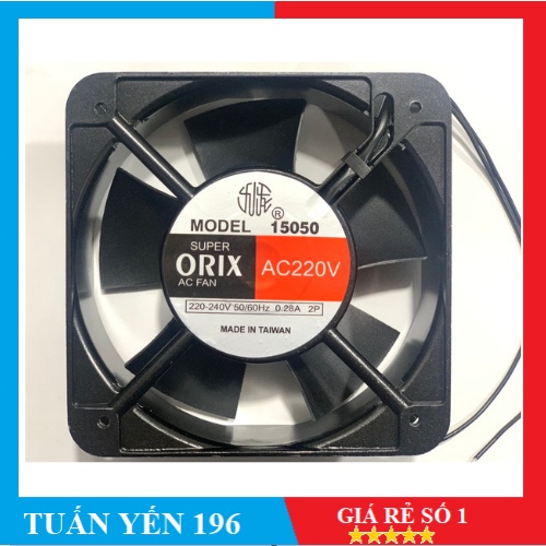 Quạt hút 220V SUPER ORIX 15x15 Vuông ( Đen )