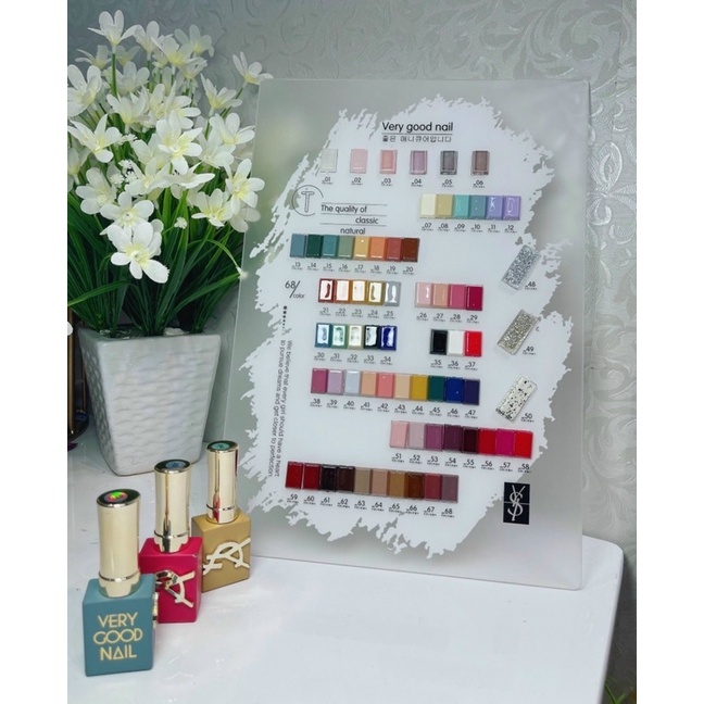 sét sơn gel very good nail 68 chai [ CHÍNH HÃNG ] “tặng kèm base top + 2 bảng màu”