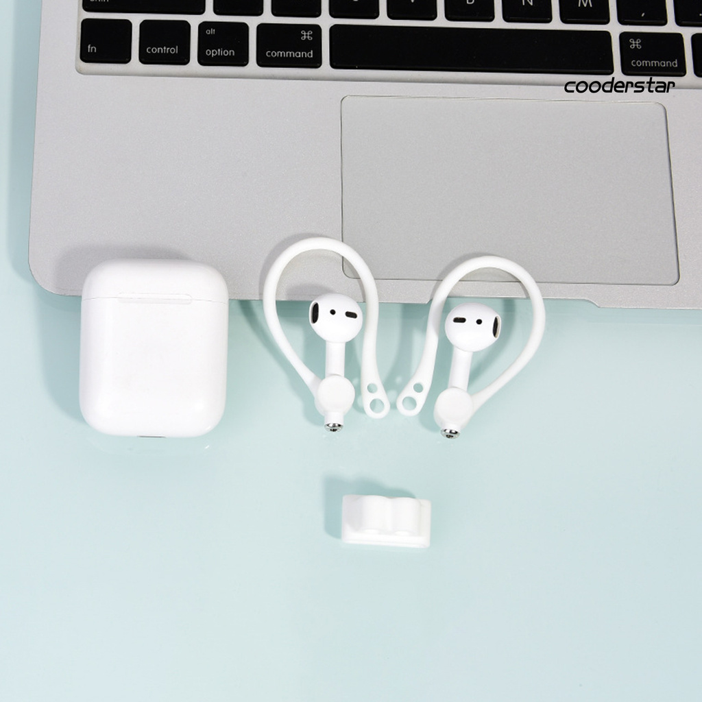 1 Cặp Móc Tai Nghe Bằng Silicon Mềm Chống Thất Lạc Cho Airpods