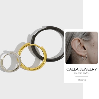 Everyday Hoop Earrings | Khuyên tai bông tai bạc S925 nam nữ tròn trơn Calla Jewelry | E008