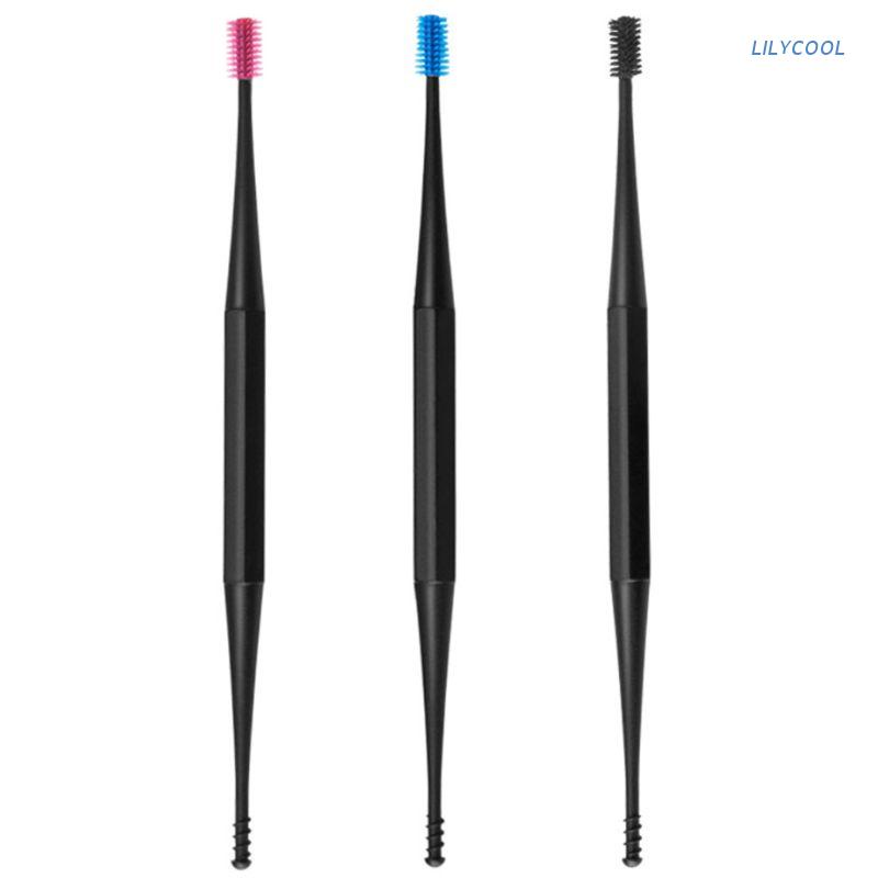 Dụng cụ lấy ráy tai bằng silicon mềm thiết kế hai mặt 360 độ chăm sóc sức khỏe