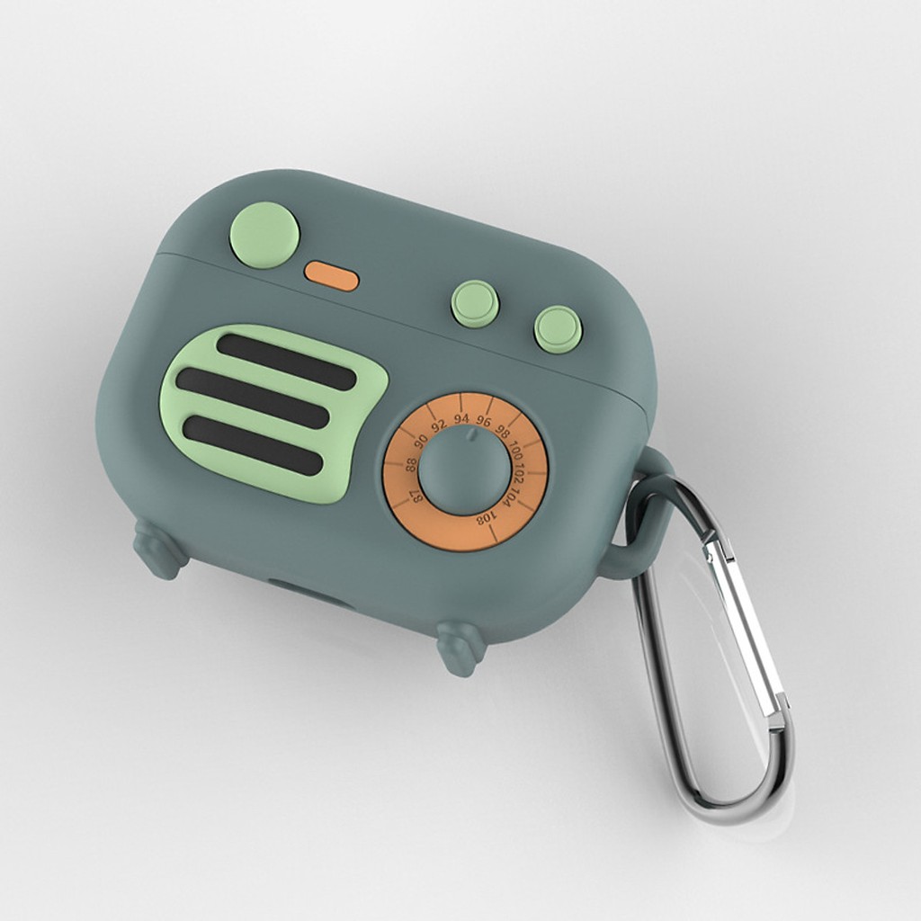 Ốp Silicon Case Cho Airpods Pro Hình Radio Retro