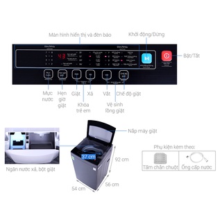 Máy giặt Casper 8.5 kg WT-85N68BGA
