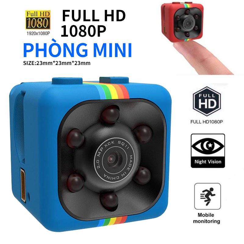 【Tai nghe bluetooth miễn phí】Máy Quay Phim Mini SQ11 HD 960 / 1080P Máy Quay Video ghi video hồng ngoại