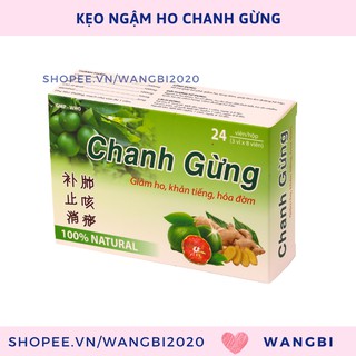 Kẹo ngâm ho Chanh Gừng giảm đau họng, khản tiếng, đau họng có đờm