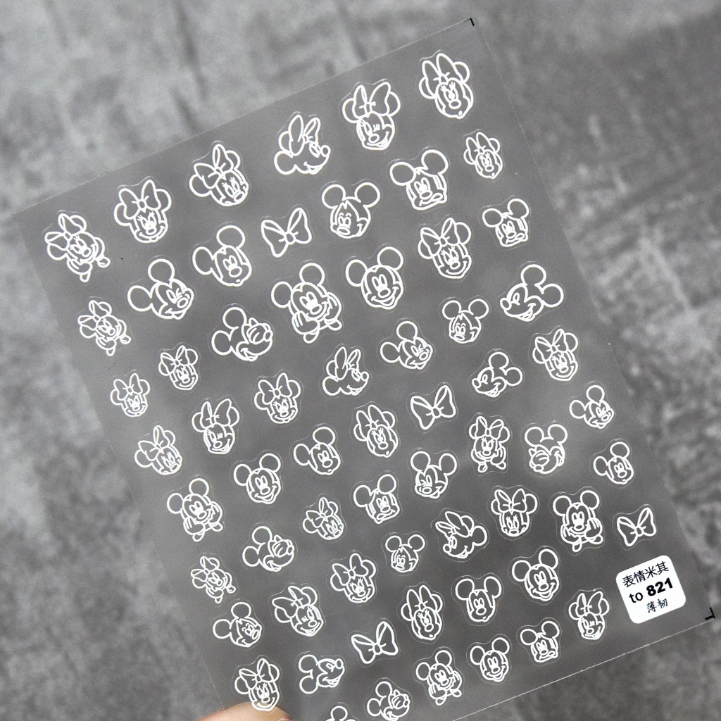 Miếng Dán Trang Trí Móng Tay Hình Mickey Xinh Xắn