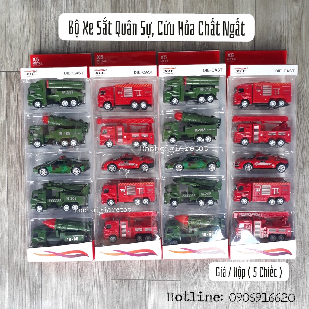 Bộ 5 Xe Sắt Die Cast Mini Đua Đồ Chơi Cho Bé (Ảnh thật)
