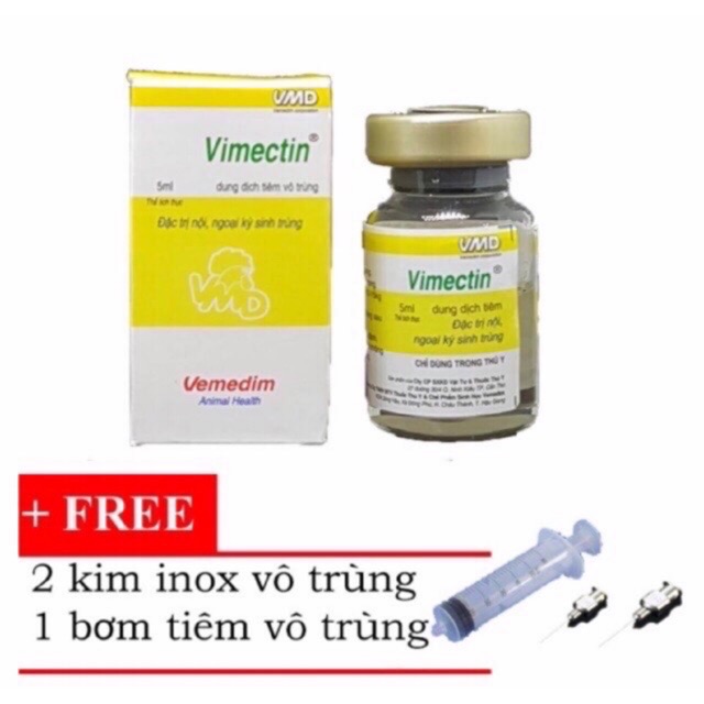 Chích diệt bọ chét, ve ghẻ, rận tai chó mèo- Vemedim lvermectin 5ml