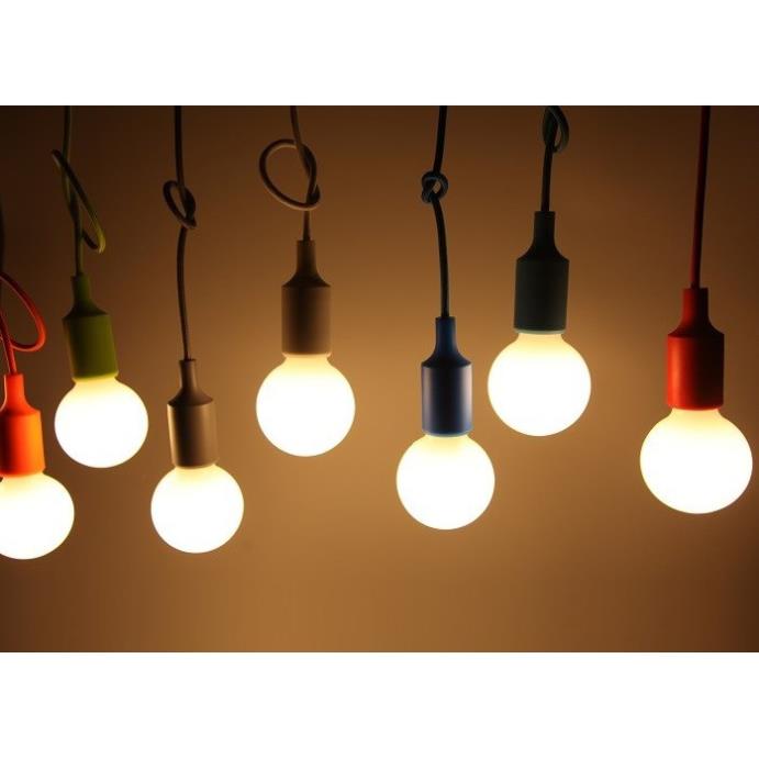 Bộ 10 dây đèn thả trang trí bóng thủy tinh đục G80 7W