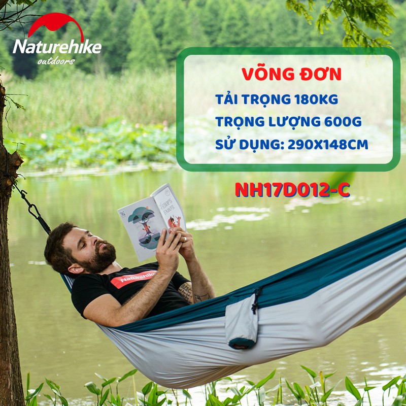 [CHÍNH HÃNG] VÕNG DÃ NGOẠI, CẮM TRẠI ĐƠN VÀ ĐÔI NATUREHIKE NH17D012 | BigBuy360 - bigbuy360.vn