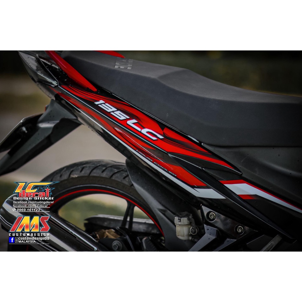 Tem rời xe exciter 135 lc đỏ đen v7kiểng