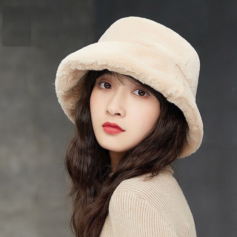 Mũ nón len  lông cừu TUMIE tròn vành nón cụp tai bèo Unisex phù hợp nam nữ phong cách Ulzzang BK007