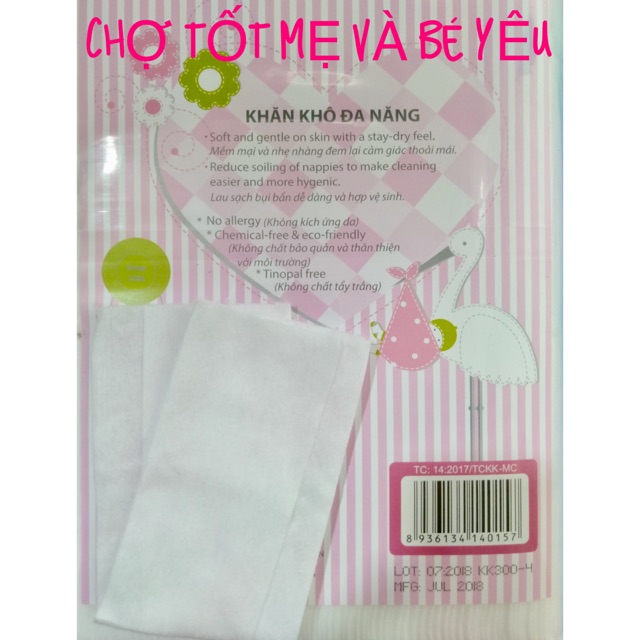 KHĂN VẢI KHÔ ĐA NĂNG 350GR (Loại cao cấp mềm mịn không bụi lông, an toàn hàng công ty hiệu MC GOLDSON)