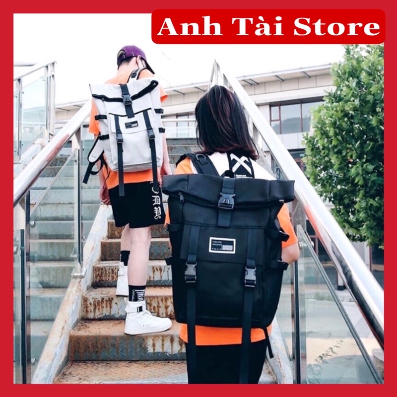 Balo thời trang nam nữ Back pack chất vải Canvas chống thấm nước kích cỡ lớn thoải mái đựng laptop đựng đồ sêu bền AT001