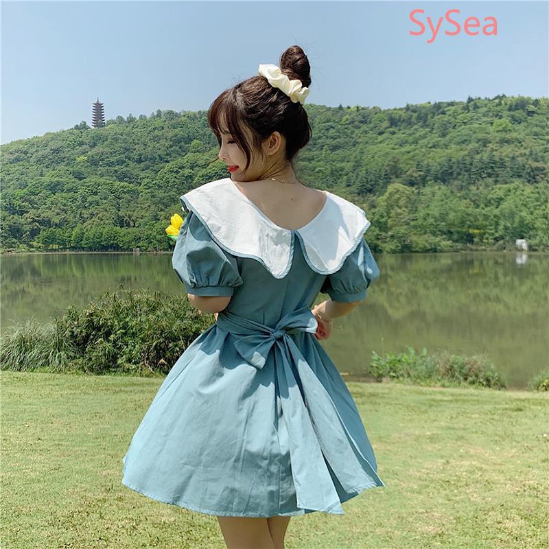 [ Mã FAGREEN1505 giảm 10% tối đa 30K đơn 99K] Women Purple Sweet Dress Fashion Short Sleeve Dress | BigBuy360 - bigbuy360.vn