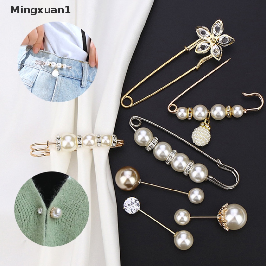 Ghim cài áo đính ngọc trai nhân tạo sang trọng thời trang