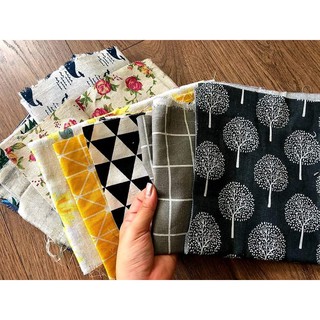 Vải bố vải vụn làm đồ handmade