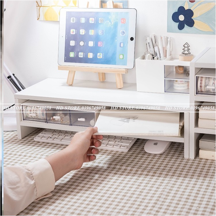 FREESHIP 🆓 KỆ ĐỂ SÁCH - MÁY TÍNH - DECOR - 2 TẦNG ⌨ LẮP GHÉP