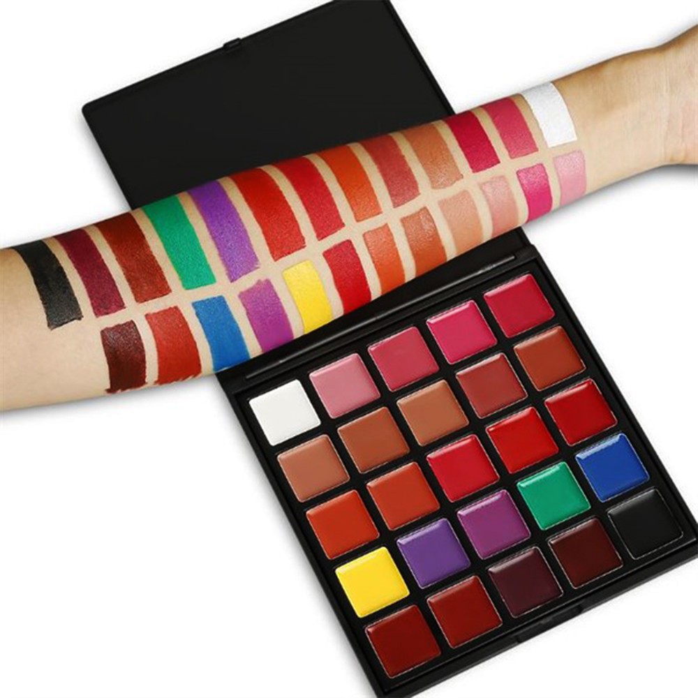 Bảng Son Trang Điểm 25 Màu Lì Lên Màu Chuẩn, Lâu Trôi, Nhiều Màu Để Pha Trộn Khi Makeup Cá Nhân Và Chuyên Nghiệp