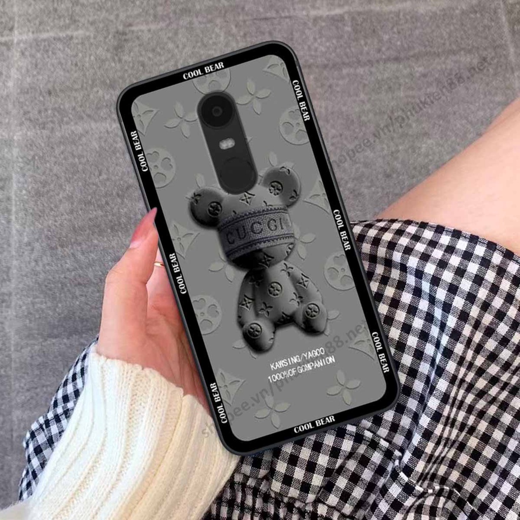 Ốp Xiaomi Redmi Note 4/ Note 4x / Redmi 5 Plus bear, k@ws thương hiệu phong cách ốp lưng thời trang cao cấp