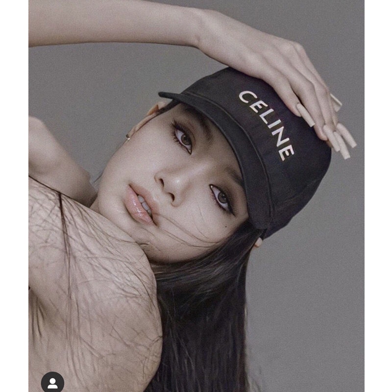 Hghf Mũ Lưỡi Trai Thêu Chữ celine Phong Cách Đường Phố Hàn Quốc Chất Lượng Cao lisa yang mi