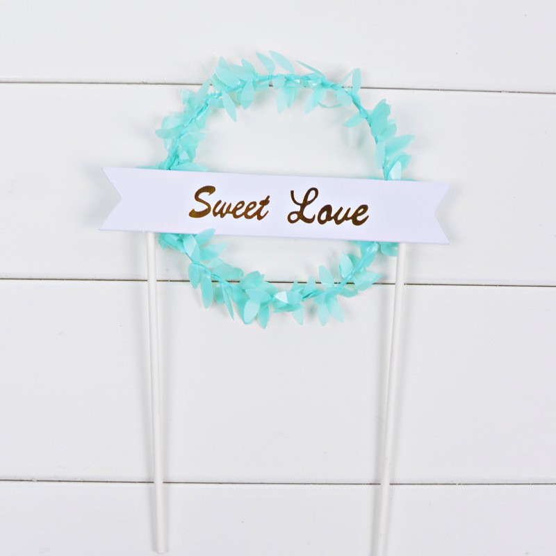 Vòng Lá Xanh Nhân Tạo Trang Trí Bánh Kem Sinh Nhật