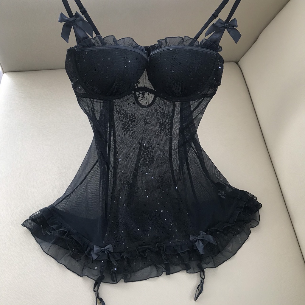 Váy ngủ pink cao cấp siêu nâng ngực la senza vnxk chuẩn