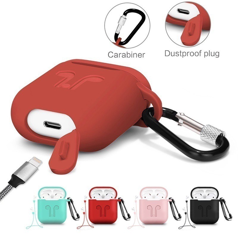 Vỏ Bảo Vệ Hộp Đựng Tai Nghe Apple Airpods Bằng Silicon Chống Bụi / Rò Rỉ