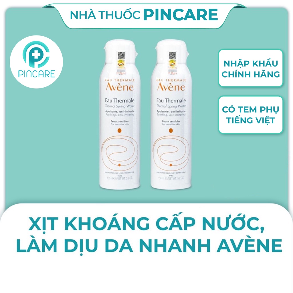 Xịt khoáng Avene Eau Thermale Spring Water 150ml dưỡng ẩm da mặt - Hàng chính hãng - Nhà thuốc PinCare