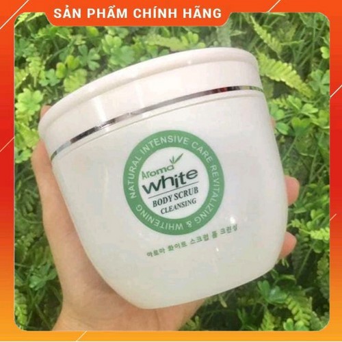 Tẩy Da Chết Body Cát Trắng Aroma White - Hũ 300g - Chuẩn Hàn Quốc