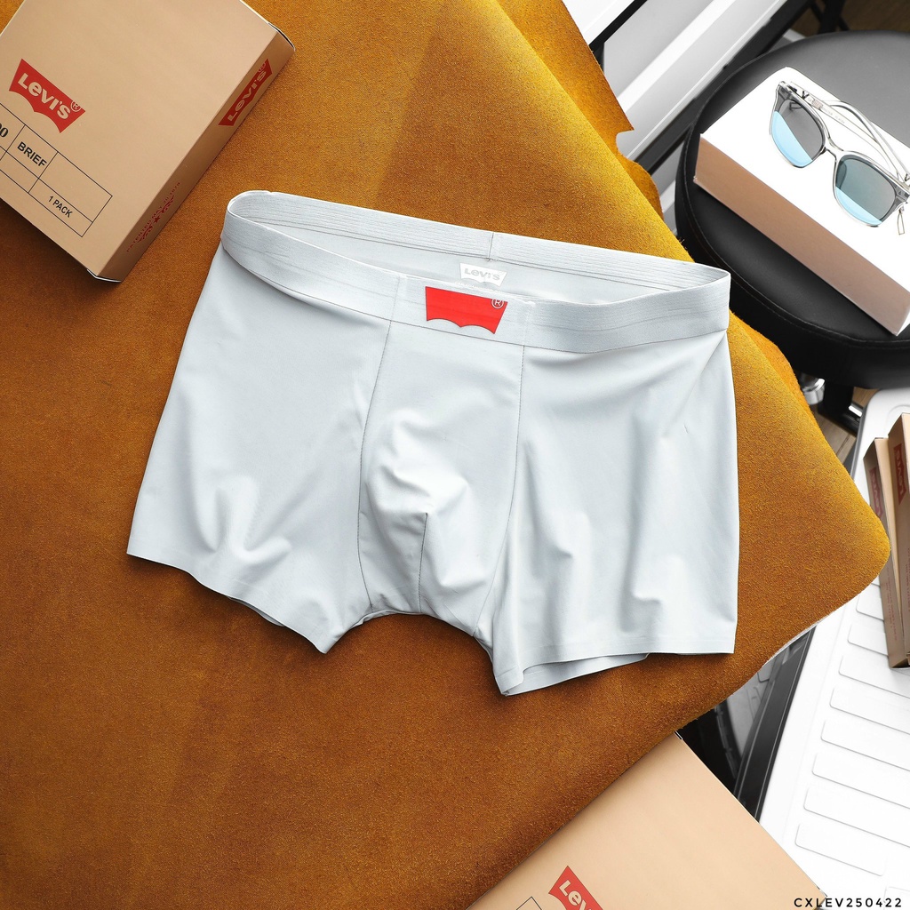 Quần sịp đùi nam Boxer LEVI đúc khối trơn basic hàng Vnxk 1 hộp 3 chiếc