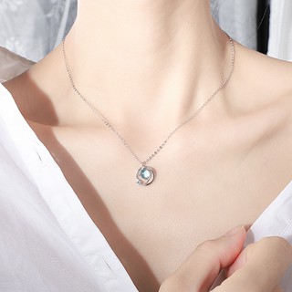 Dây chuyền tinh cầu ngân hà vũ trụ xanh mẫu mới 2019 phụ kiện trang sức style hàn nhật - dorami