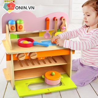 Bộ kệ bếp gỗ cao cấp cho bé