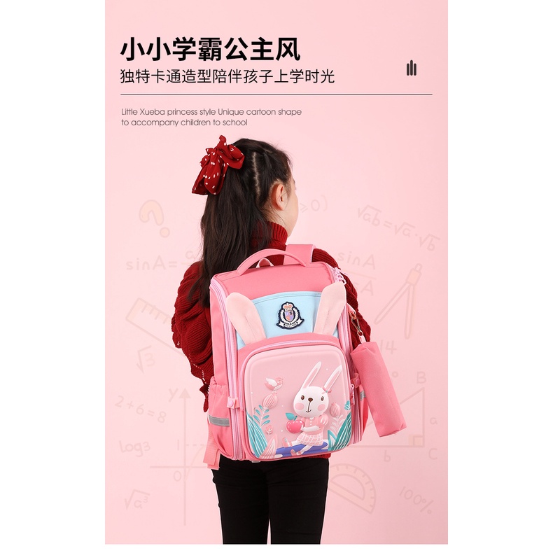 Ba lô CHỐNG GÙ cho học sinh cấp 1 siêu nhẹ chống nước cao cấp phong cách mới - BEE GEE HS1047