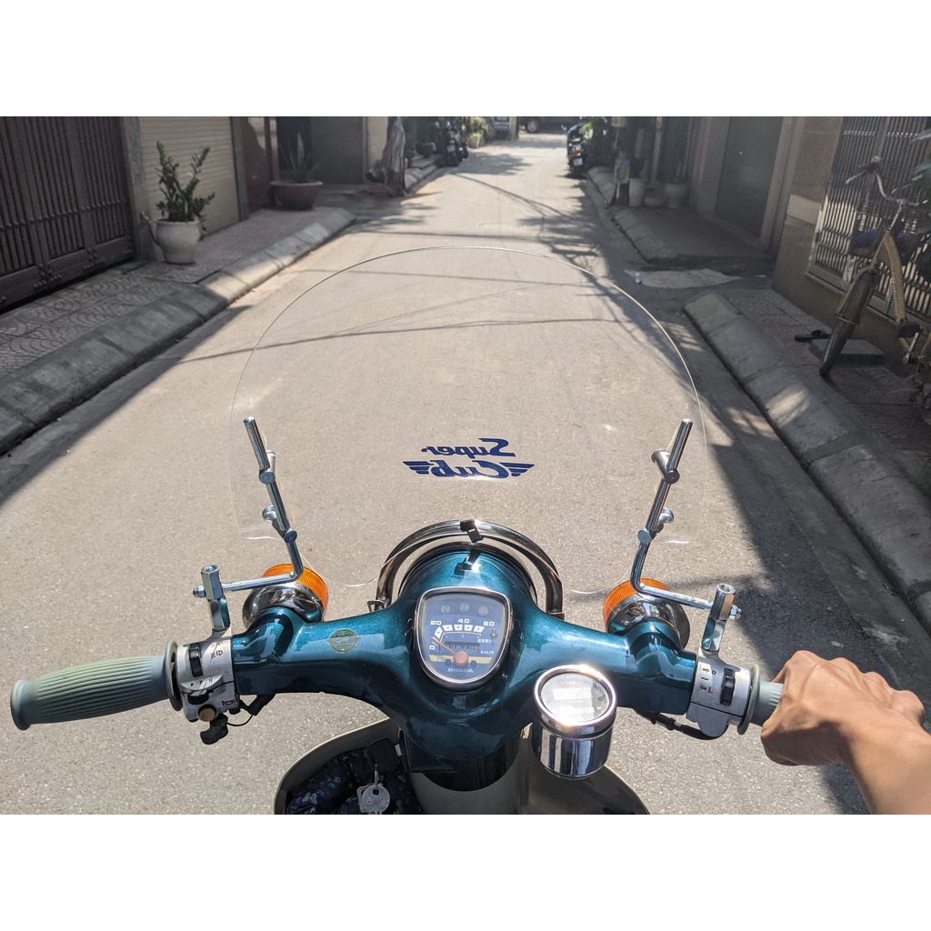 #8 Kính chắn gió xe cub đèn tròn Asahi
